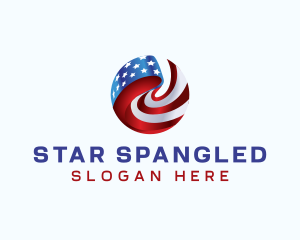 American Flag Veteran logo design