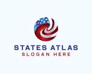 American Flag Veteran logo design