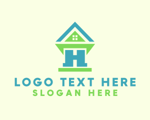 Village - House Letter H logo design