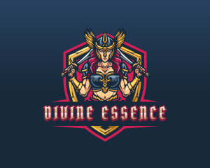 Goddess - Female Goddess Valkyrie logo design