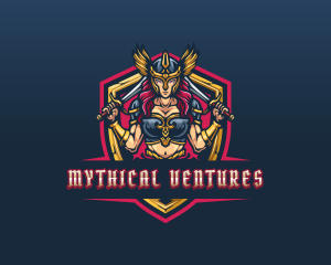 Myth - Female Goddess Valkyrie logo design