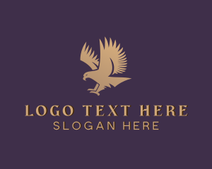 Steppe Eagle - Eagle Bird Wings logo design