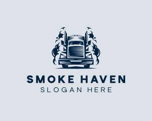 Truck Smoke Express logo design