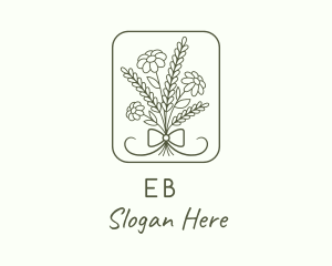 Flower Ribbon Frame Logo
