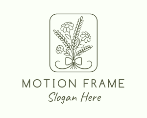 Flower Ribbon Frame logo design