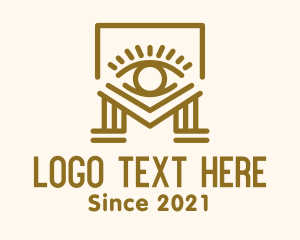 Eye Care - Eye Letter M logo design