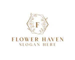 Feminine Flower Vines logo design