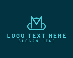 Tech - Tech Cloud Letter M logo design