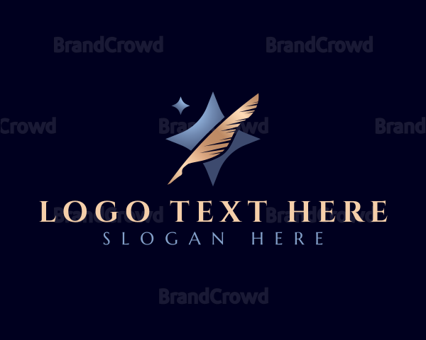 Writing Feather Pen Logo