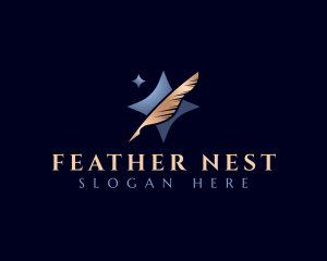 Feather - Writing Feather Pen logo design