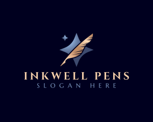 Pen - Writing Feather Pen logo design