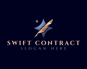 Contract - Writing Feather Pen logo design