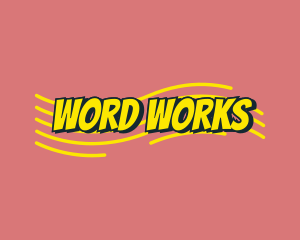 Word - Cartoon Superhero Comic logo design