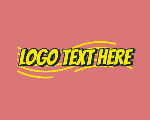 Anime - Yellow Cartoon Superhero Wordmark logo design