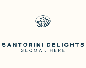 Santorini - Organic Beauty Tree logo design