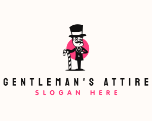 Gentleman Candy Cane logo design