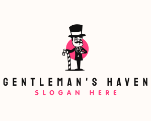 Gentleman Candy Cane logo design