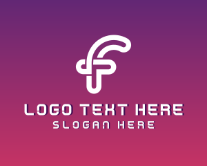 Technology - Programming Tech Developer Letter F logo design