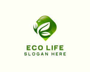 Eco Sustainable Leaf logo design