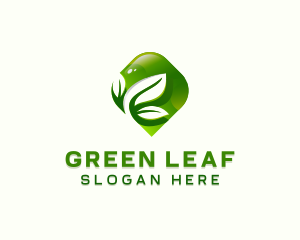 Eco Sustainable Leaf logo design