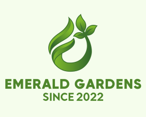 3D Leaf Plant Gardening  logo design