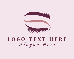 Microblading - Woman Eyelash Extension logo design