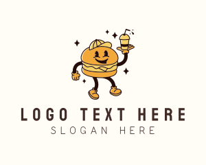 Burger Sandwich Mascot Logo