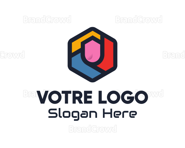 Colorful Hexagon Startup Logo