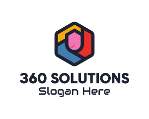 Colorful Hexagon Startup logo design