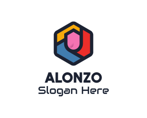 Colorful Hexagon Startup logo design