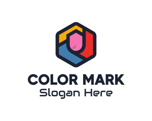 Colorful Hexagon Startup logo design