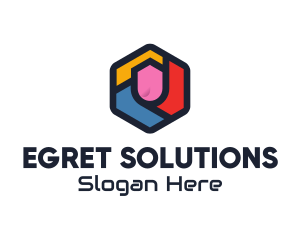 Colorful Hexagon Startup logo design