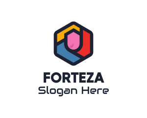 Colorful Hexagon Startup logo design