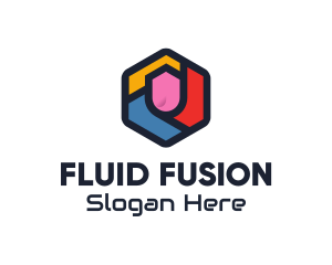 Colorful Hexagon Startup logo design