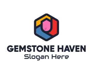 Colorful Hexagon Startup logo design