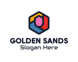 Colorful Hexagon Startup logo design