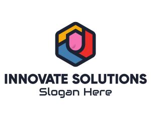 Startup - Colorful Hexagon Startup logo design