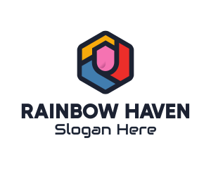 Colorful Hexagon Startup logo design