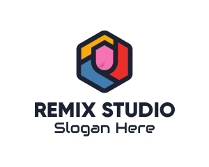 Colorful Hexagon Startup logo design