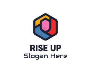 Colorful Hexagon Startup logo design