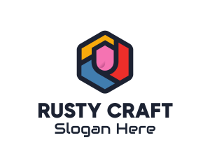 Colorful Hexagon Startup logo design