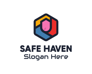 Colorful Hexagon Startup logo design