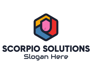 Colorful Hexagon Startup logo design