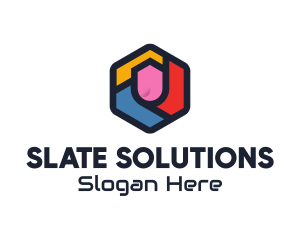 Colorful Hexagon Startup logo design