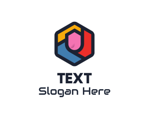 Colorful Hexagon Startup logo design