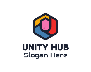 Colorful Hexagon Startup logo design