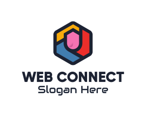 Internet - Colorful Hexagon Startup logo design