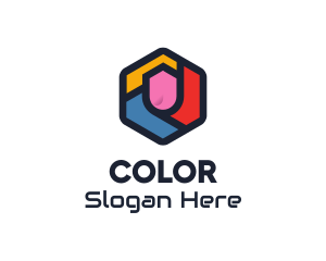 Colorful Hexagon Startup logo design