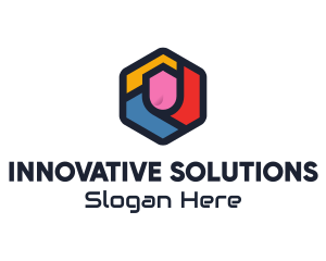 Startup - Colorful Hexagon Startup logo design