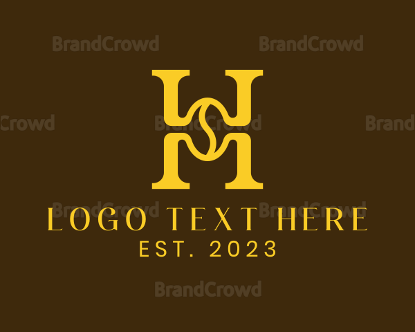 Premium Coffee Letter H Logo
